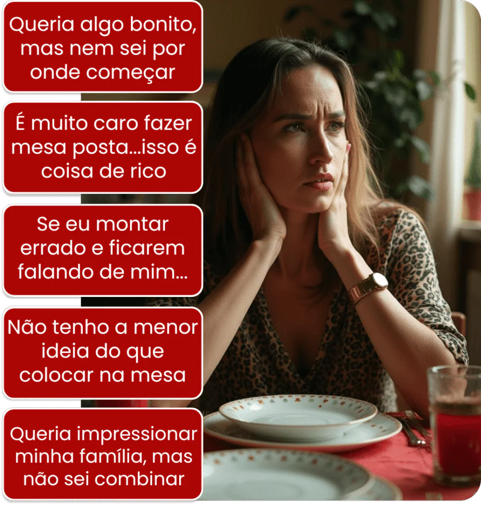 Pensamentos comuns antes de montar a mesa posta
